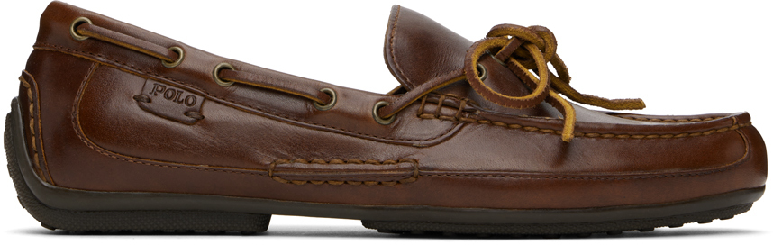 Tan Roberts Leather Driver Loafers