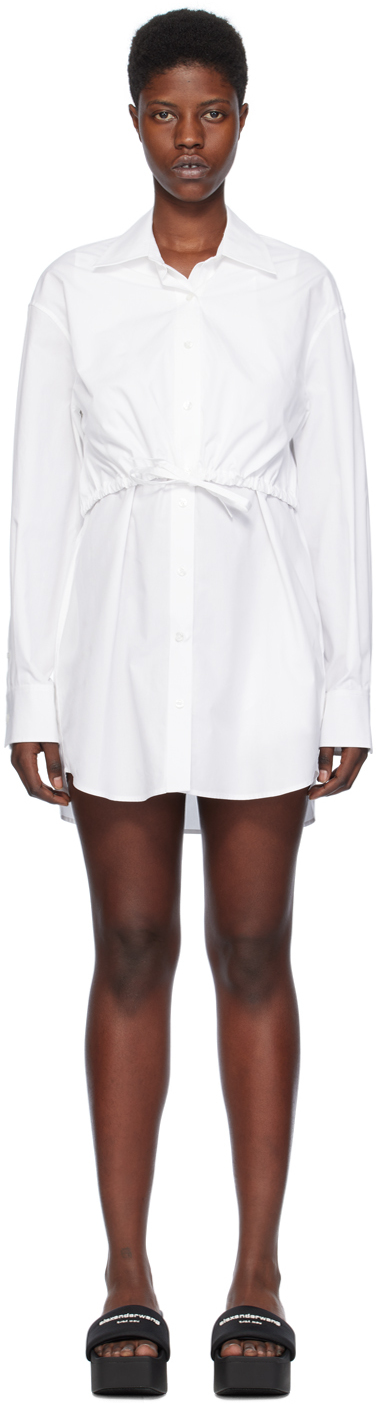 Shop Alexander Wang T White Layered Dress In 100 White