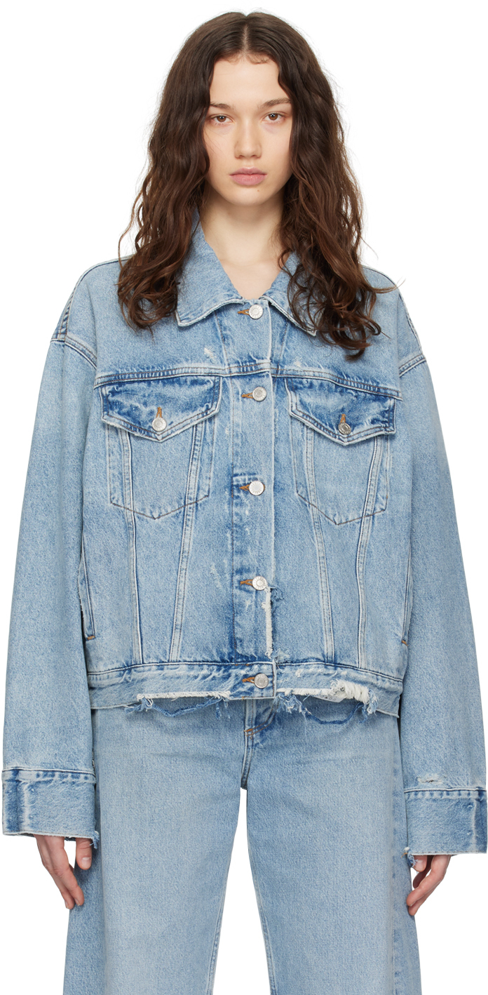 Blue Martika Denim Jacket by AGOLDE on Sale