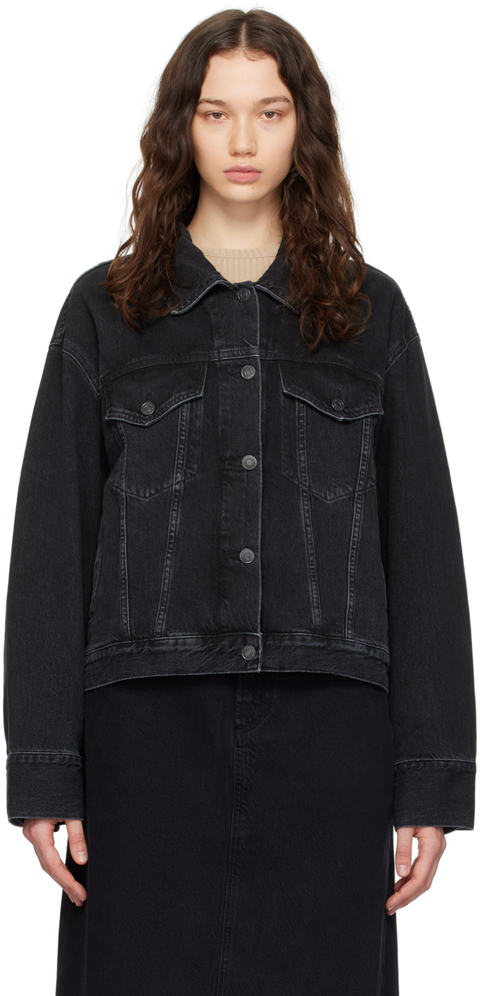 AGOLDE: Black Martika Denim Jacket | SSENSE Canada