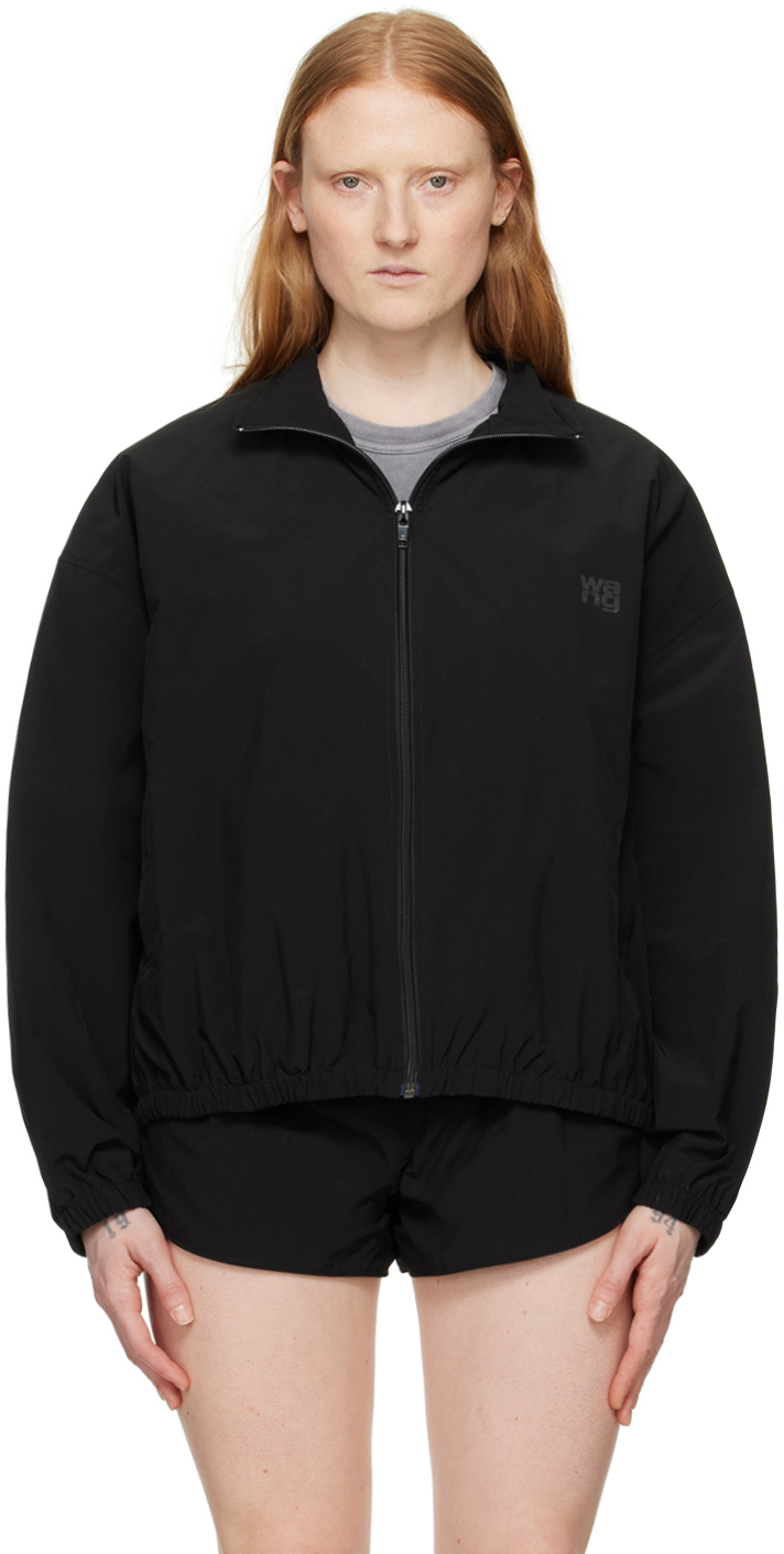 Alexander Wang T Black Coaches Track Jacket In 001 Black