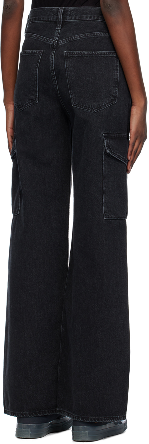 Shop Agolde Black Minka Jeans In Spider (o/d Black)