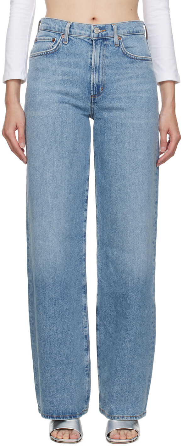AGOLDE: Blue Harper Jeans | SSENSE