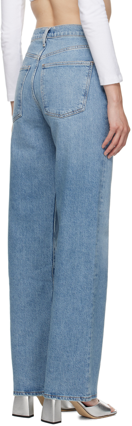 Shop Agolde Blue Harper Jeans In Flash (med Ind)