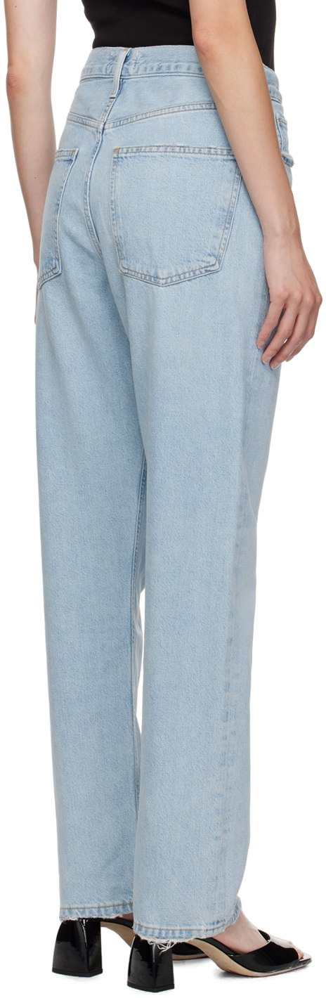 Agolde Low Slung Baggy Jeans In Blue