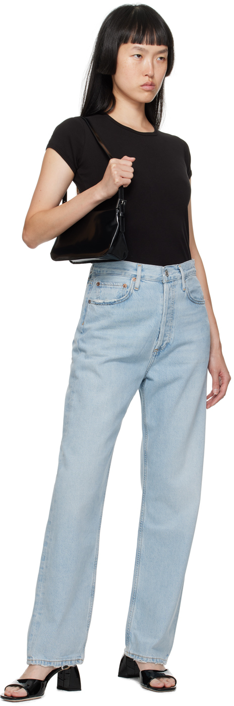 Agolde Low Slung Baggy Jeans In Blue