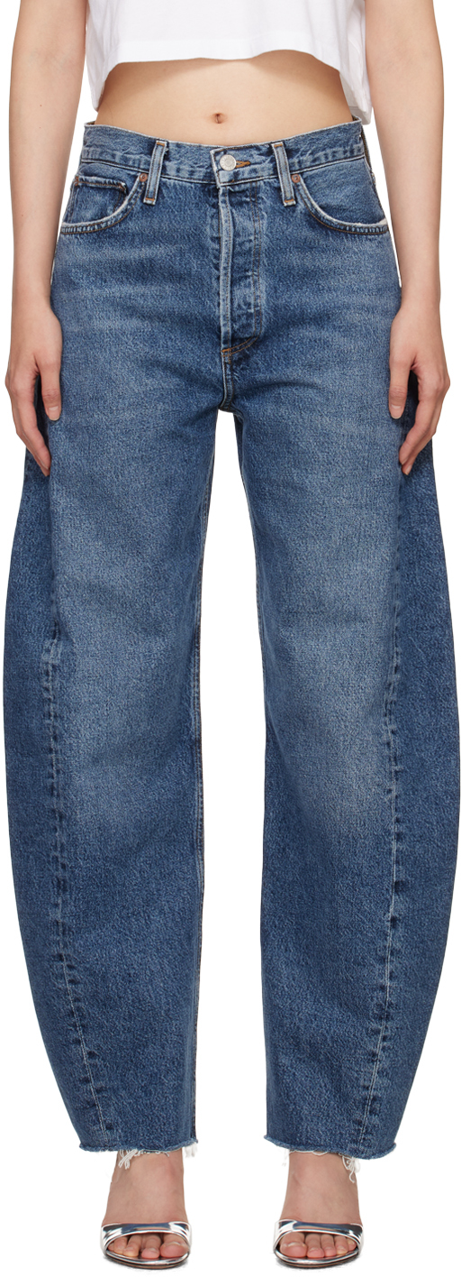 AGOLDE Blue Luna Pierced Jeans SSENSE