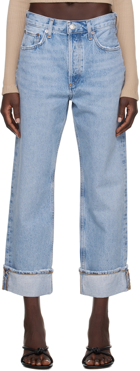 AGOLDE Blue Fran Jeans SSENSE