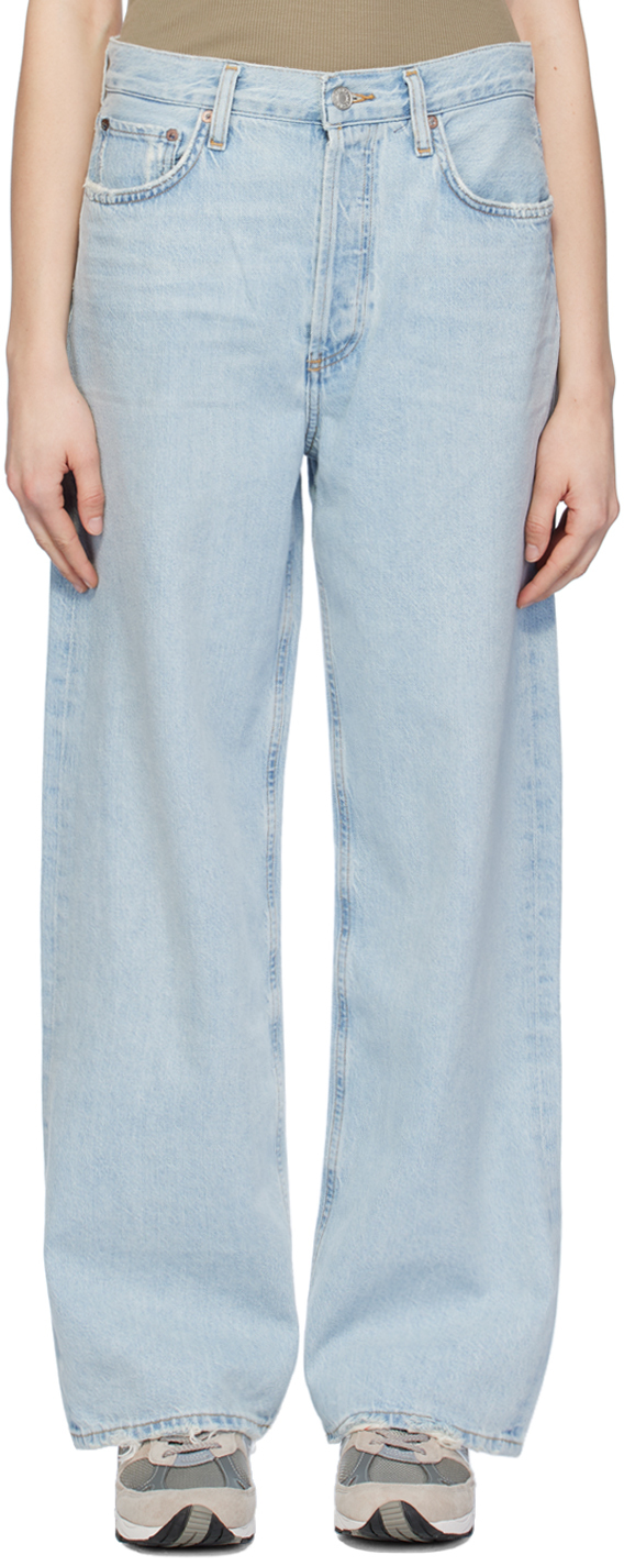 AGOLDE: Blue Low Slung Baggy Jeans | SSENSE