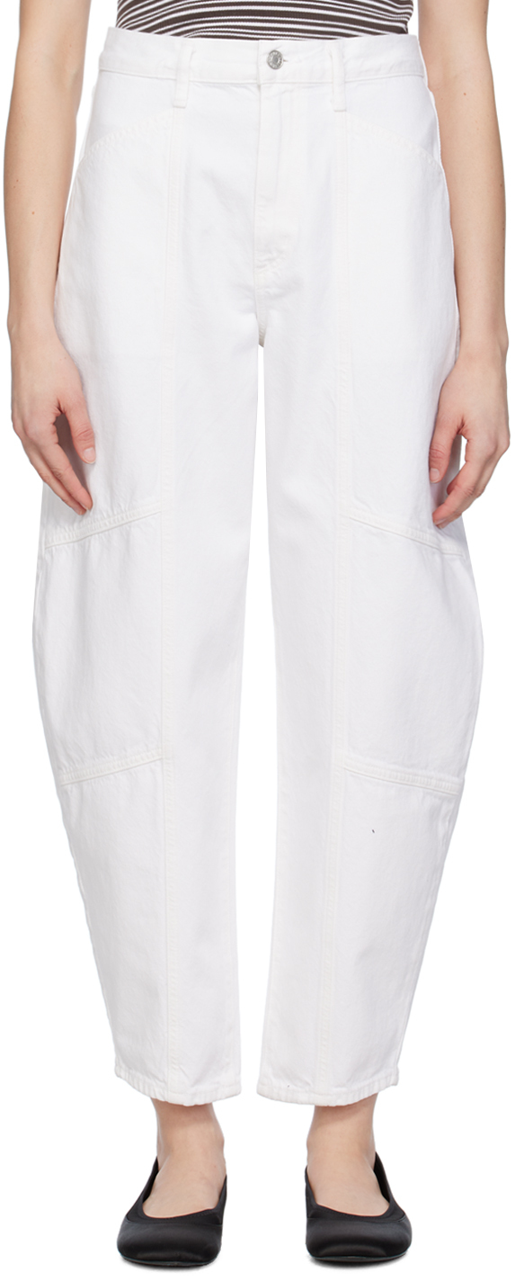 Agolde White Mara Jeans In Milkshake (white)