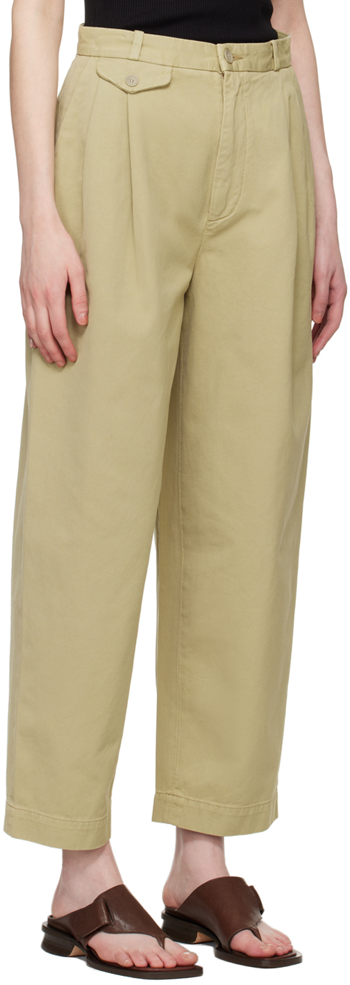 Agolde Khaki Becker Trousers In Dill (khaki Green)