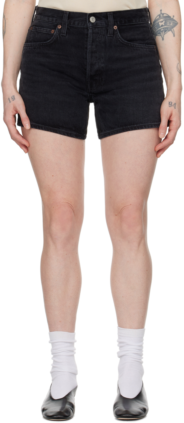 Black Parker Denim Shorts