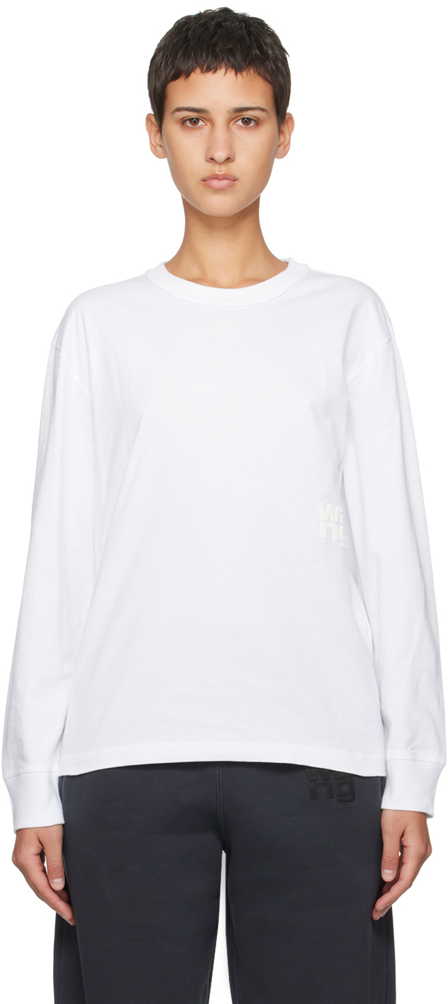 alexanderwang. t White Puff Long Sleeve T-Shirt