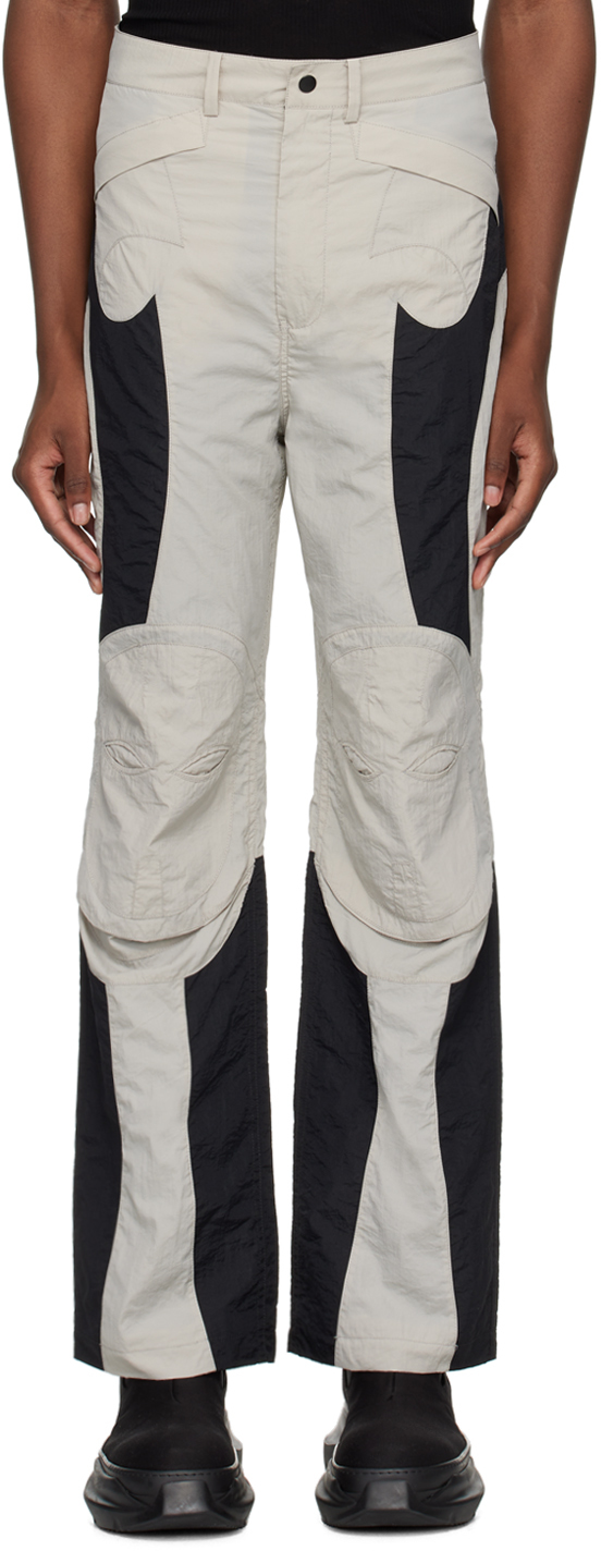 Shop Kusikohc Gray Rider Trousers In Grey