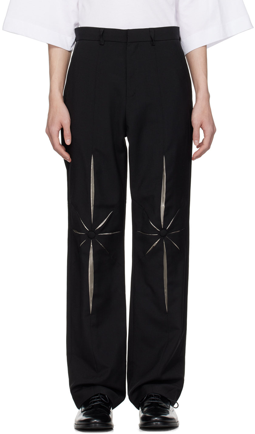 Black Tailored Origami Trousers