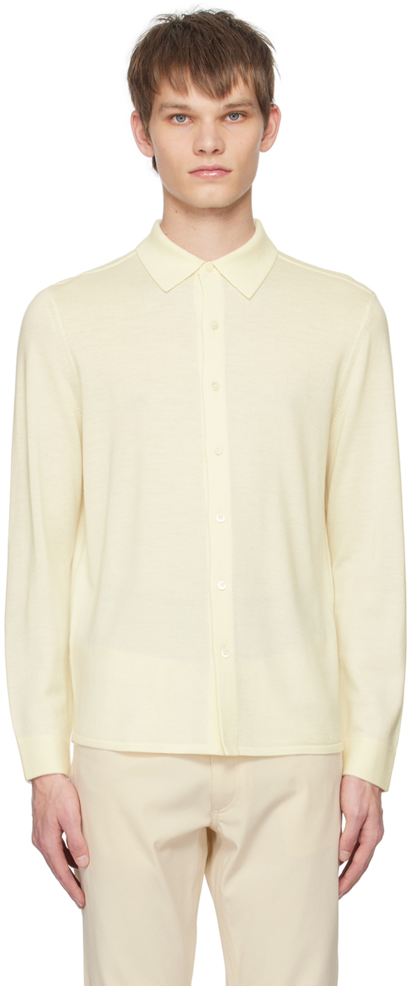 Theory Off-white Lorean Shirt In Ivory