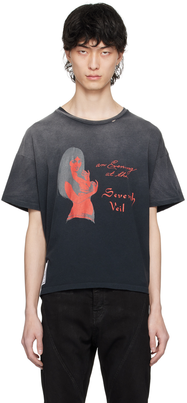 Black 'Seventh Veil' T-Shirt