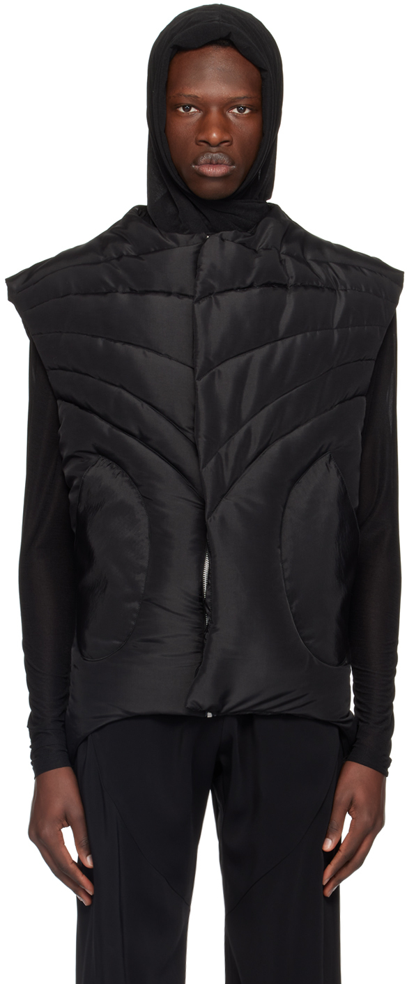 Shop Nuba Black Puffer Vest