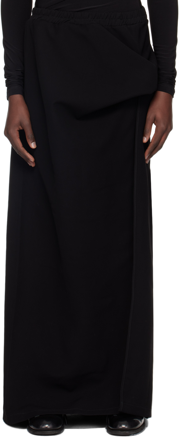 Shop Nuba Black Pleated Maxi Skirt
