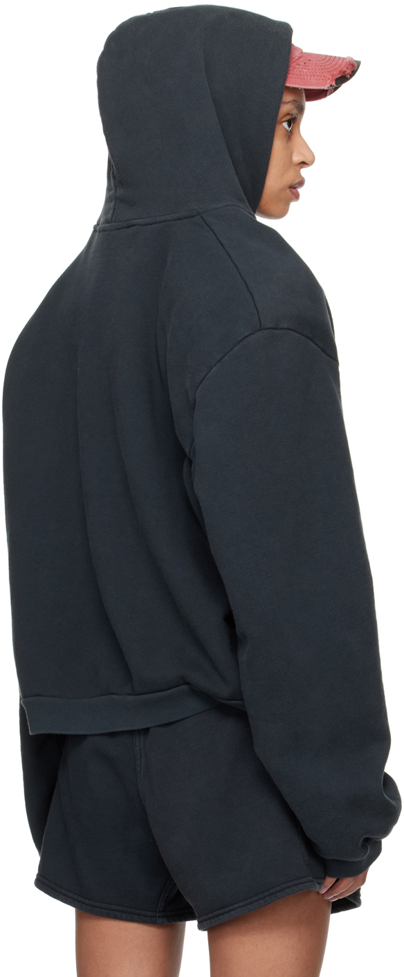 GREG ROSS SHOULDER PAD HOODIE NAVY YEEZY ファッション