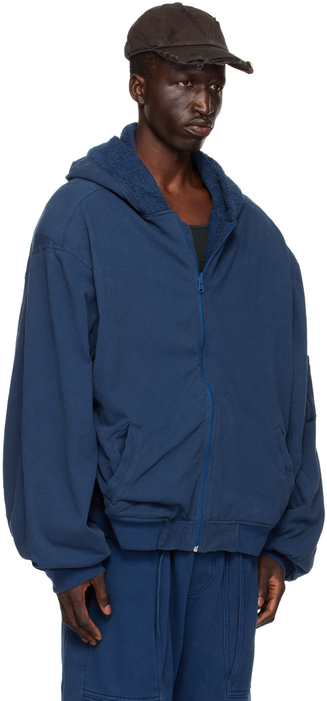 Greg Ross Navy Reversible Bomber Jacket