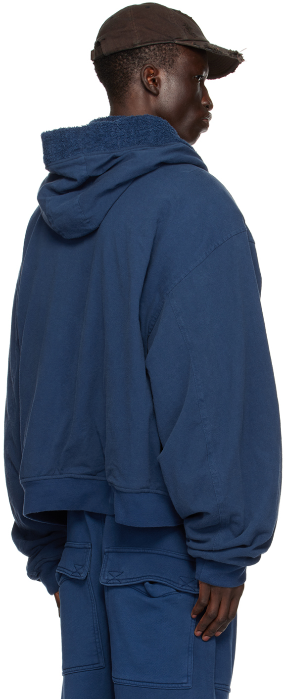 Greg Ross TOWEL BOMBER JACKET リバーシブルボンバー Greg Ross Navy Reversible Bomber Jacket