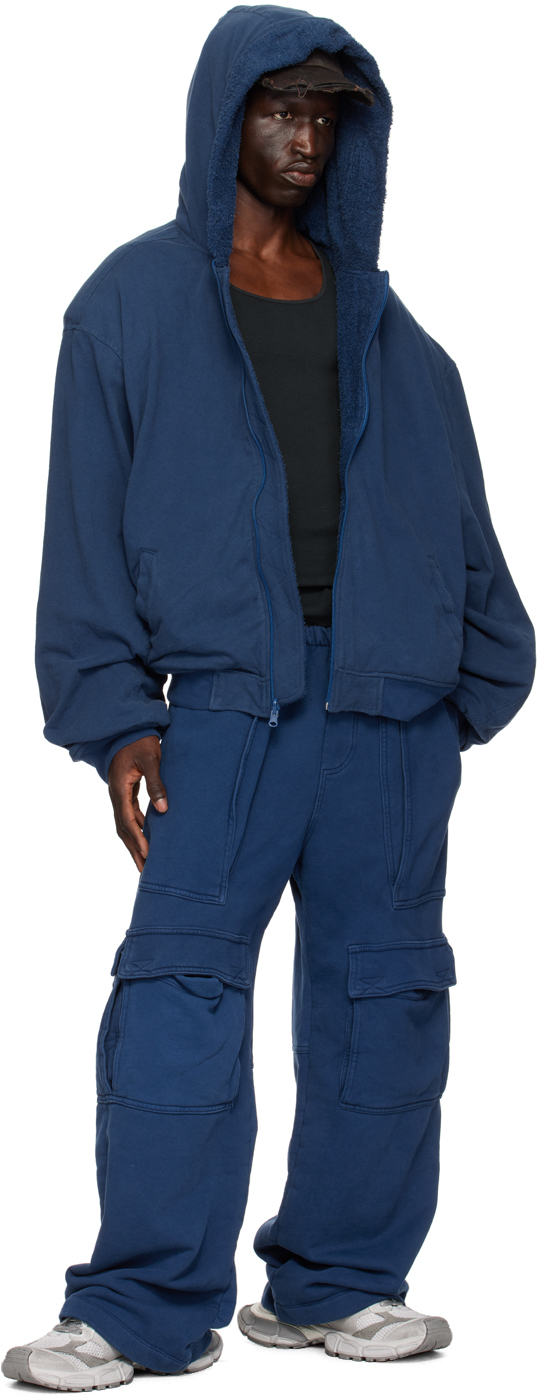 Greg Ross Navy Reversible Bomber Jacket
