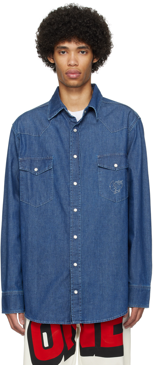 Shop Sky High Farm Workwear Blue Perennial Denim Shirt
