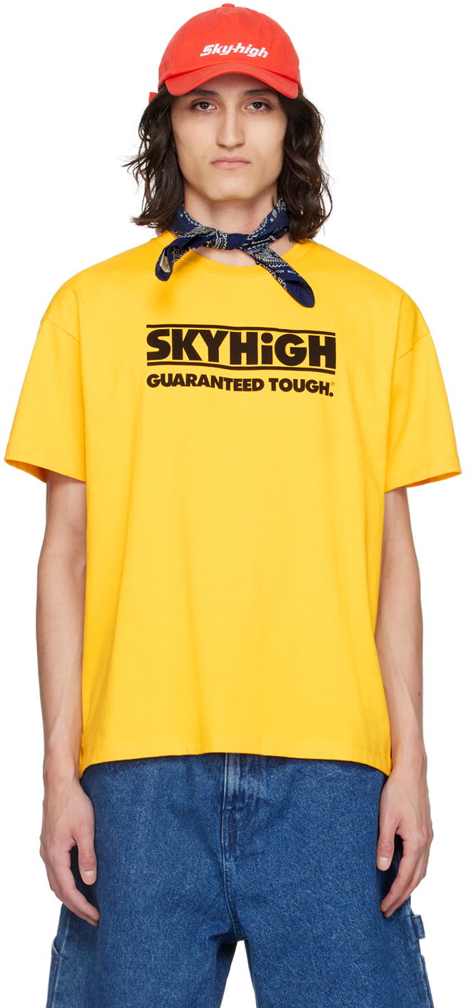 Shop Sky High Farm Workwear Yellow Print T-shirt