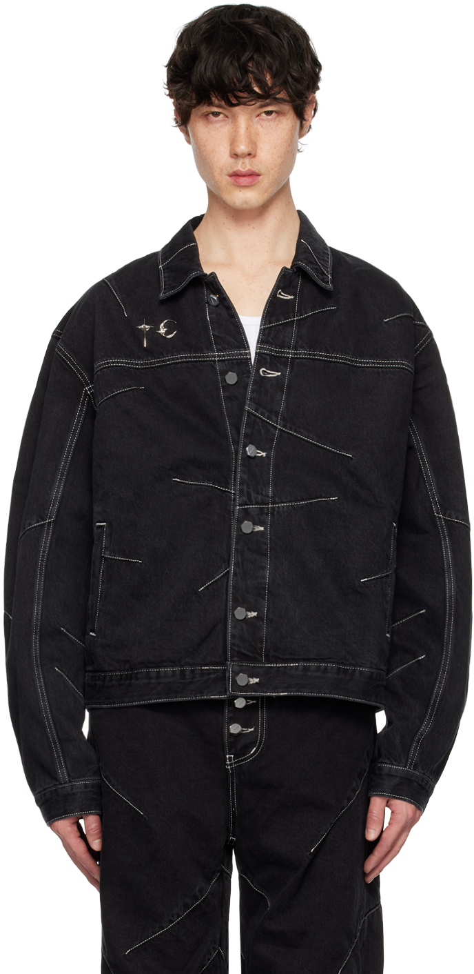 Thug Club: Black TC Pin Denim Jacket | SSENSE