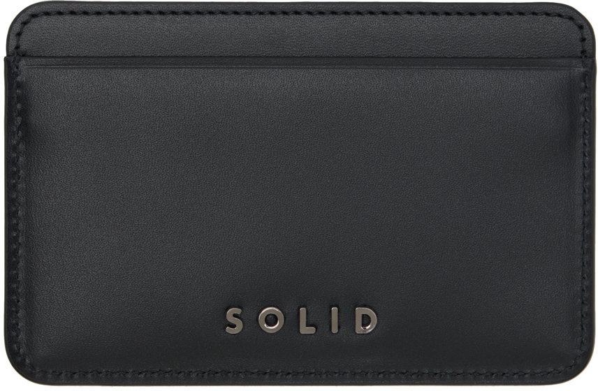 Shop Solid Homme Black 'solid' Card Holder In 924b Black