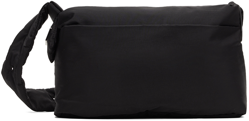 Black Two Pocket Pillow Messenger Bag