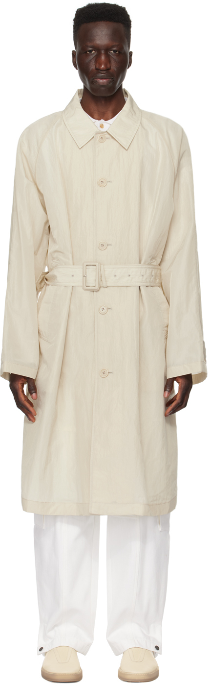 Beige Belted Coat