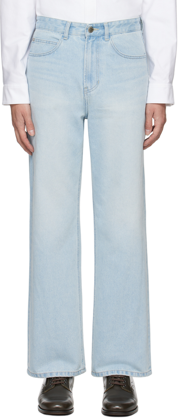 Solid Homme Blue Five-pocket Jeans In 530l Blue