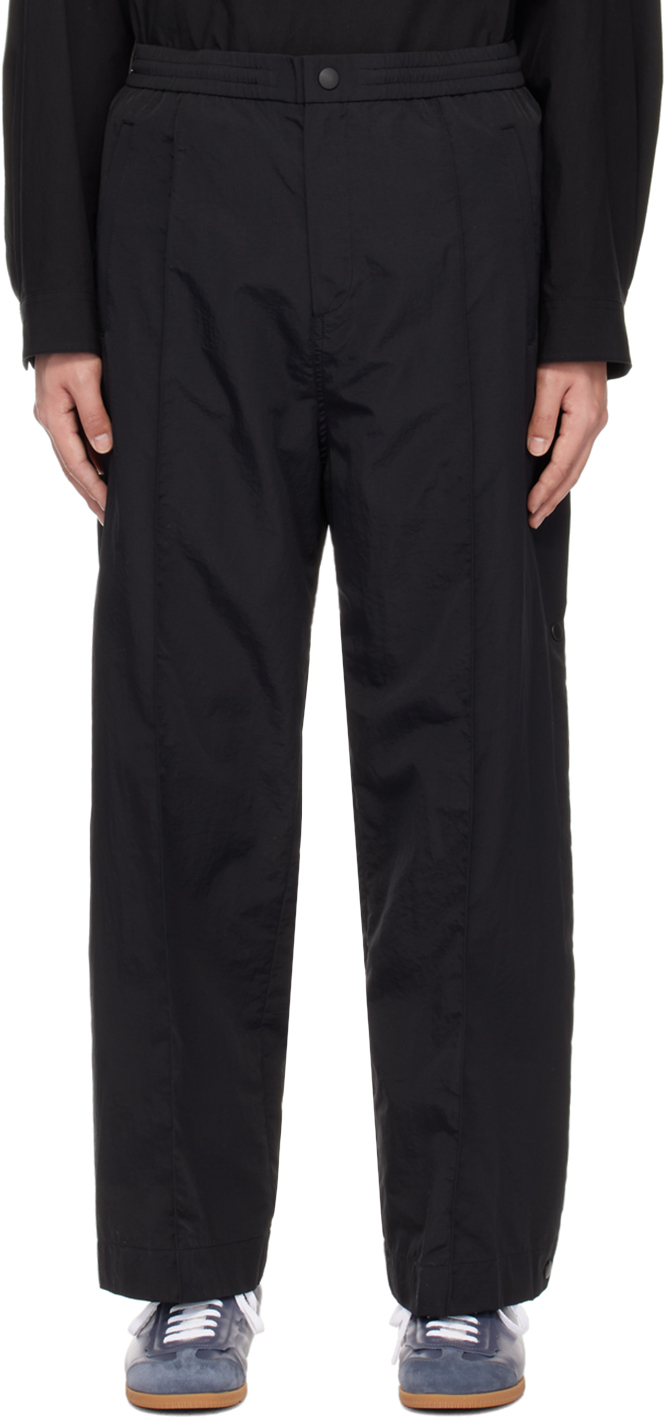 Black Folding Trousers by Solid Homme on Sale