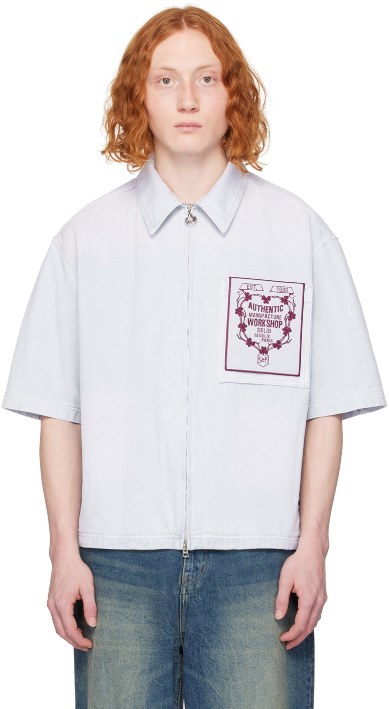 Solid Hommeのパープル Dyeing シャツがセール中