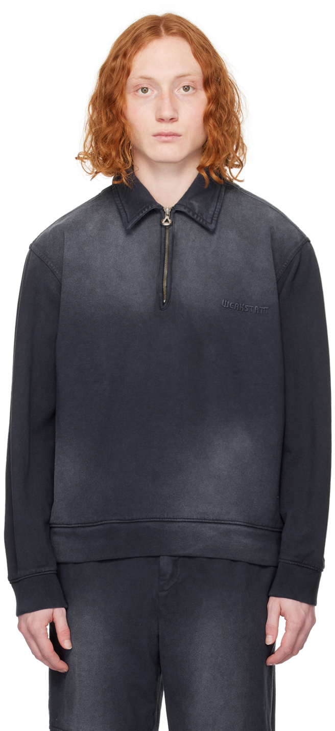 Shop Solid Homme Navy Dyeing Sweatshirt In 708g Grey
