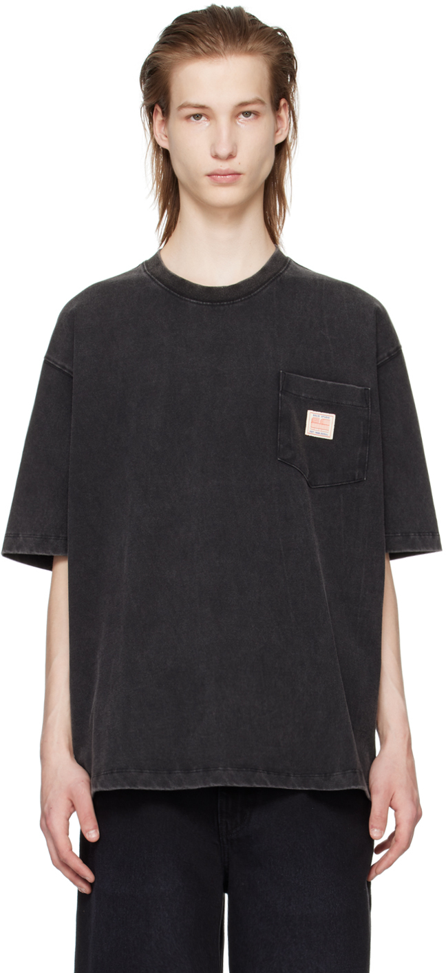 Shop Solid Homme Black Faded T-shirt In 752b Black