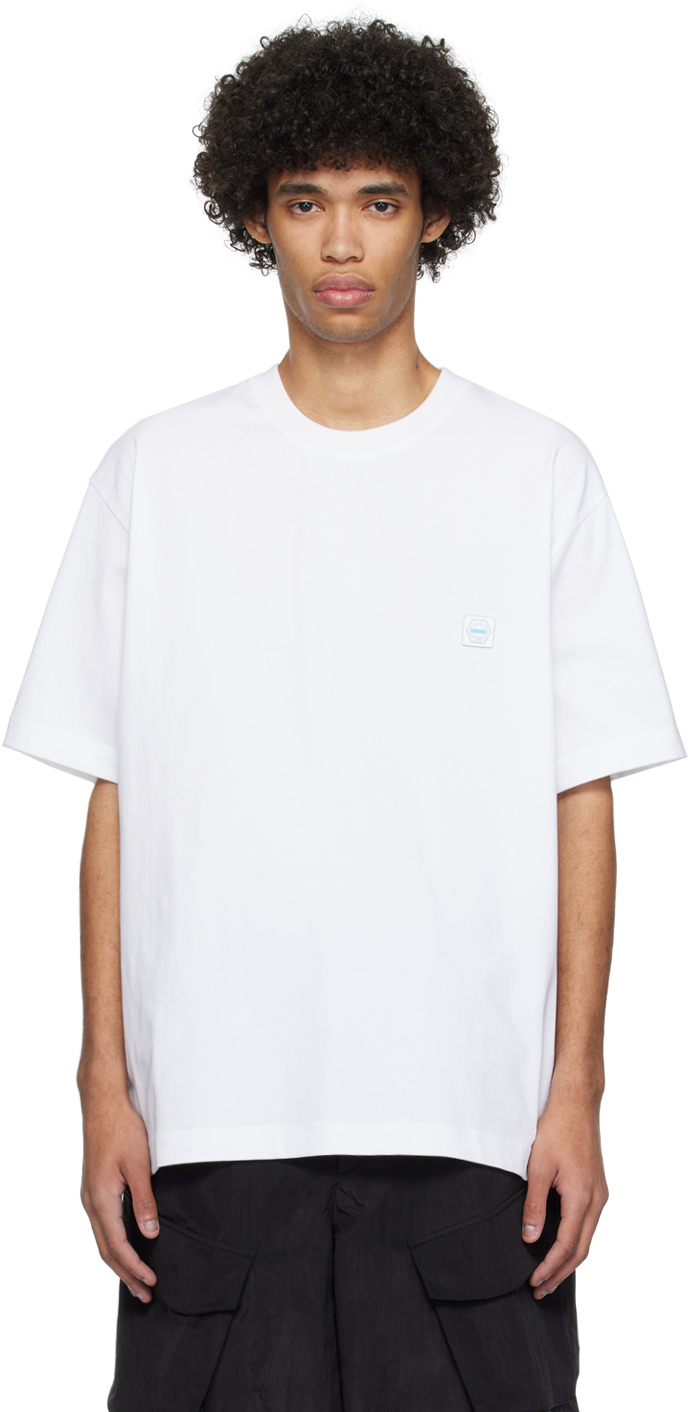 Solid Homme White Graphic T-shirt In 750w White