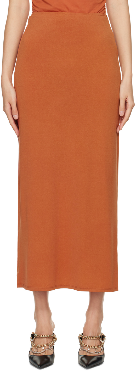 Burnt orange clearance maxi skirt