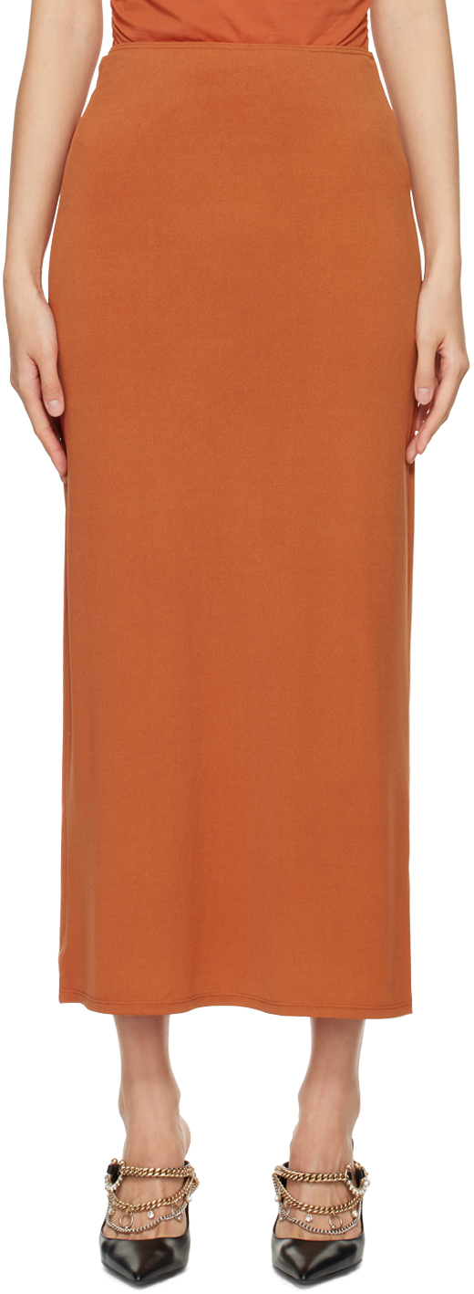 Orange Chiara Maxi Skirt