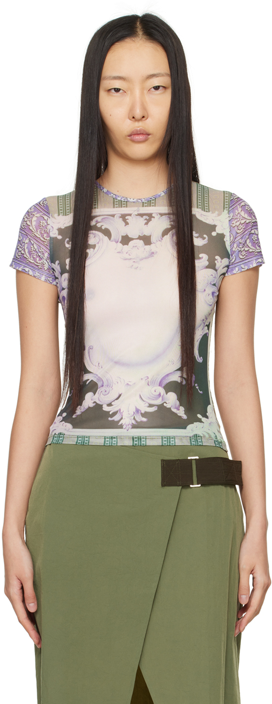 Miaou Multicolor Mini T-shirt In Emblem Print