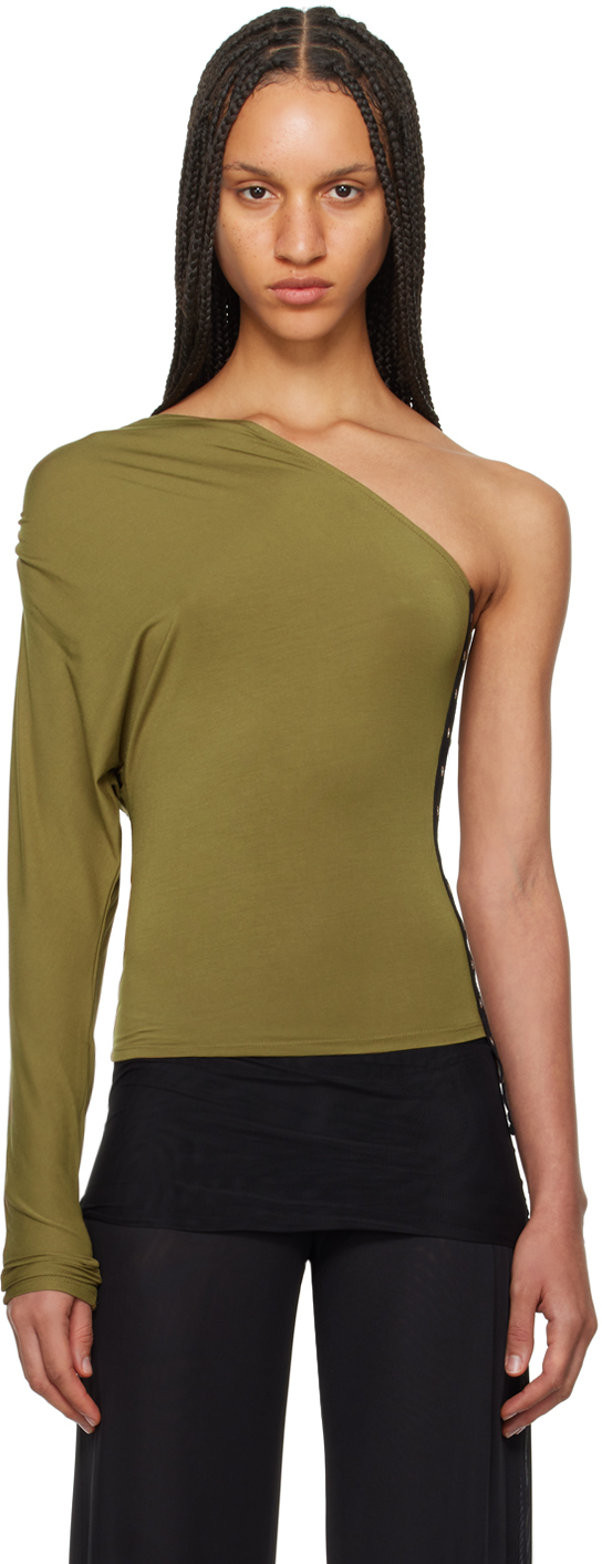 Miaou Green Katia Long Sleeve T-shirt In Cedar