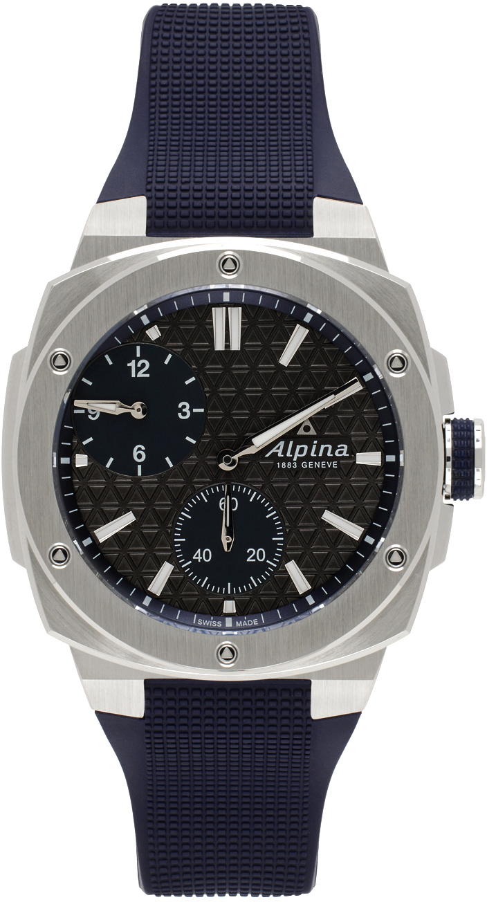 Alpina Navy Limited Edition Alpiner Extreme Regulator Automatic Watch In Silver-tone Rubber