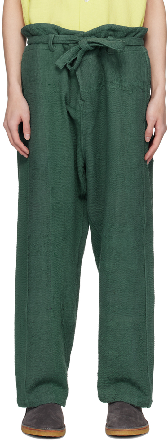 Shop Kartik Research Green Judo Trousers