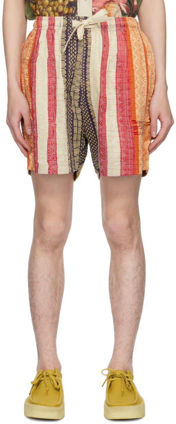 Multicolor Patchwork Shorts