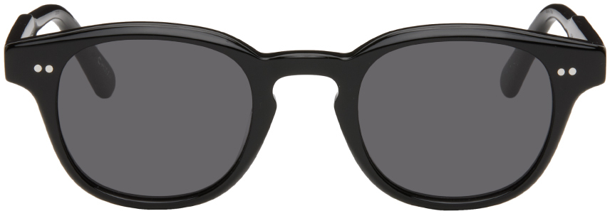 Shop Chimi Black Active Round Sunglasses In 01 Black