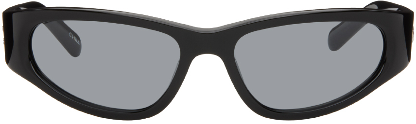 Shop Chimi Black Slim Sunglasses In Frosted Black
