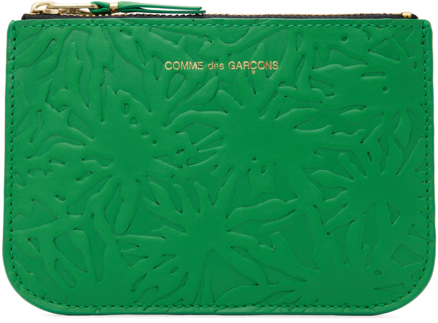 Green Embossed Pouch