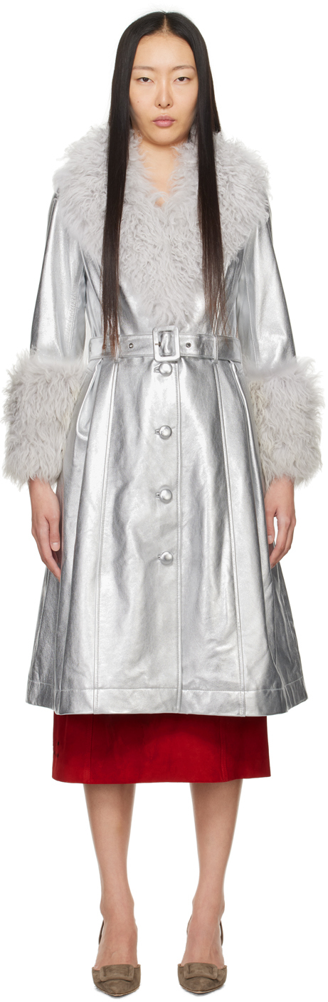 Silver Foxy Shearling Coat